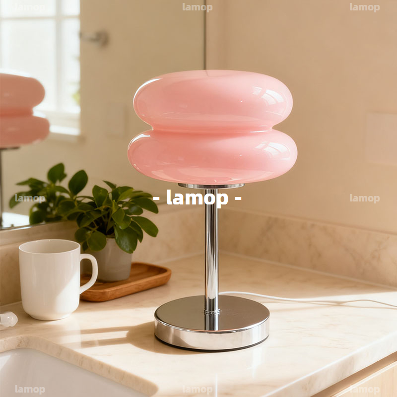 Lighting Design Decor - Cream Retro Bedside Table Lamp Mid‑Century