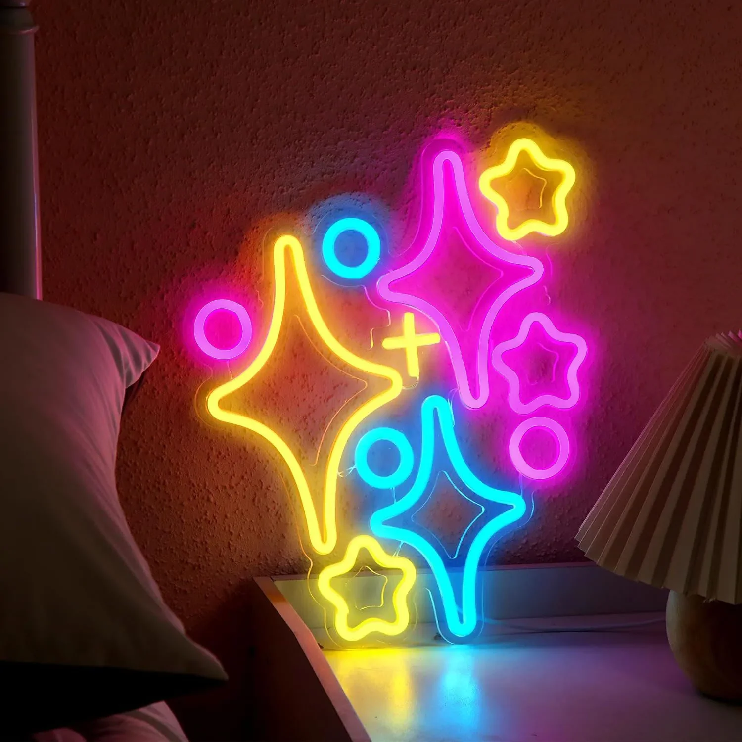 Home Decor Lighting Brands - Stars LED Neon Sign Wall Decor,