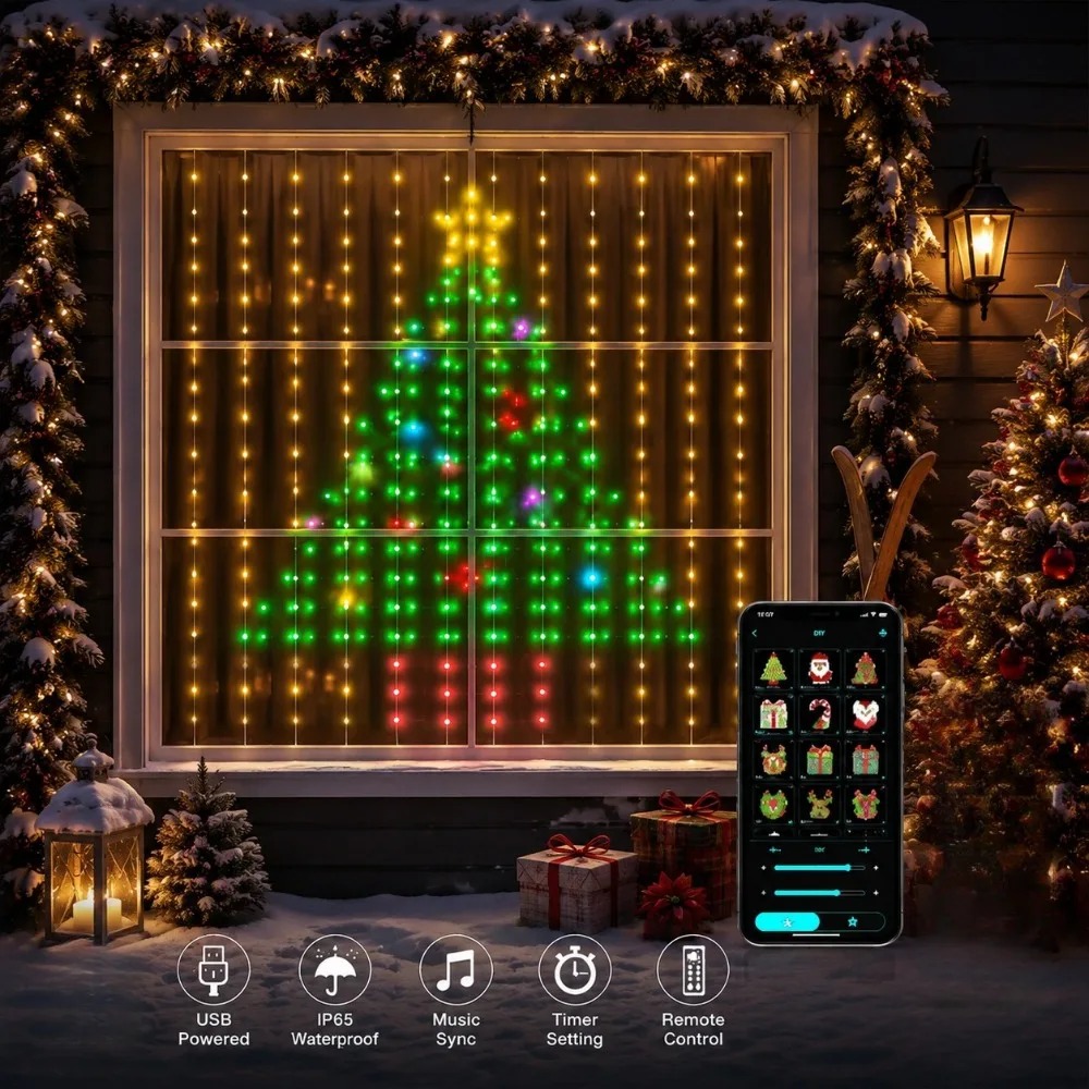 Outdoor LED Pixel Curtain Ligh - đánh giá và giá Lighting Decoration Outdoor