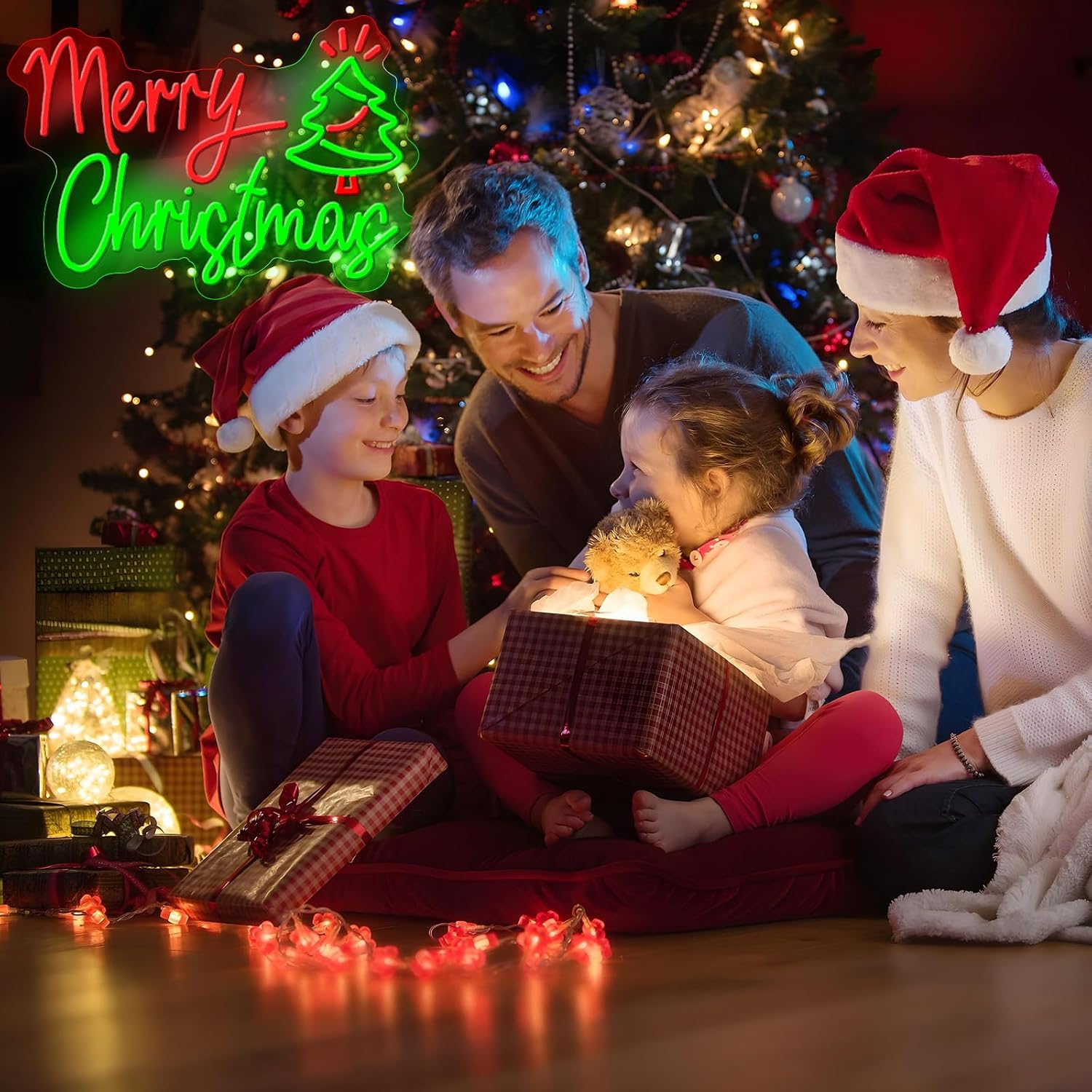 LED Neon Sign Merry Christmas  - đánh giá và giá Wall Decor Lighting Tree