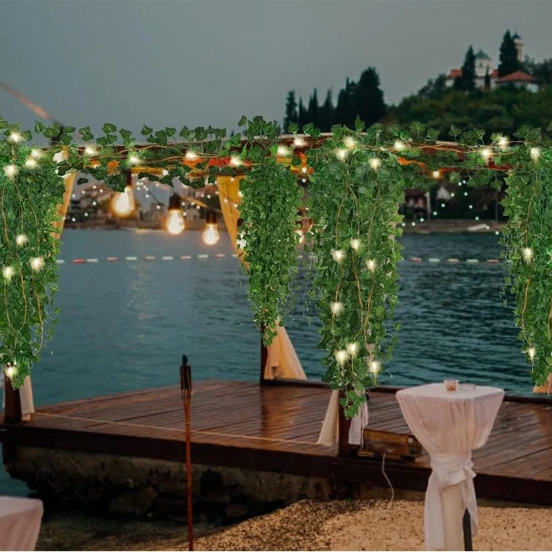 Green Ivy 210cm LED Light Stri - đánh giá và giá Wall Decor Lighting Tree
