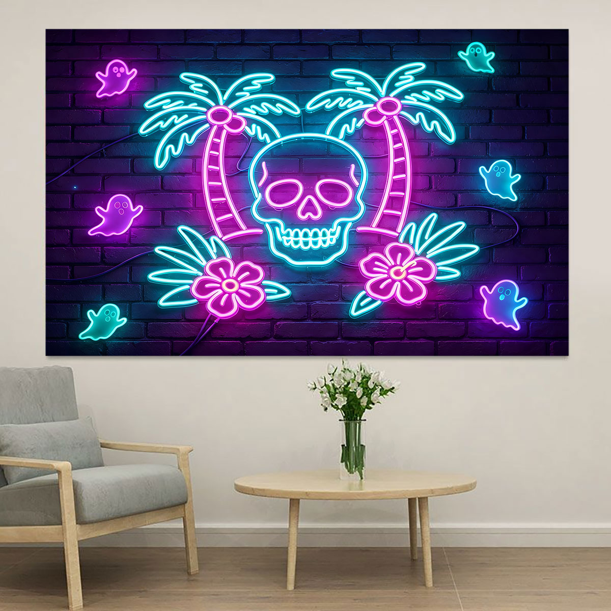 Neon Light Wall Sticker Palm T - đánh giá và giá Wall Decor Lighting Tree