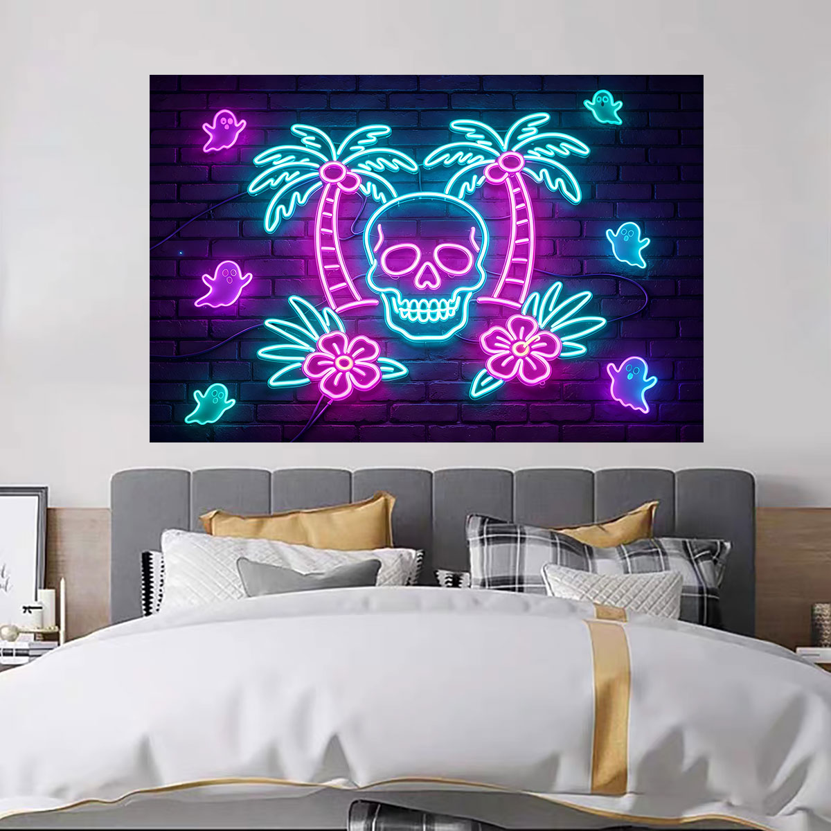 Neon Light Wall Sticker Palm T - đánh giá và giá Wall Decor Lighting Tree