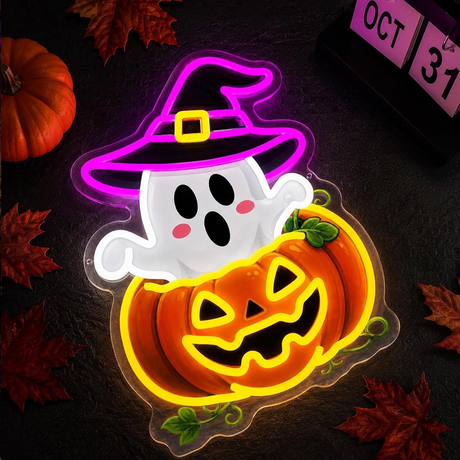 Cute Ghost Witch Hat Pumpkin N - đánh giá và giá Home Decor Lighting Tricks