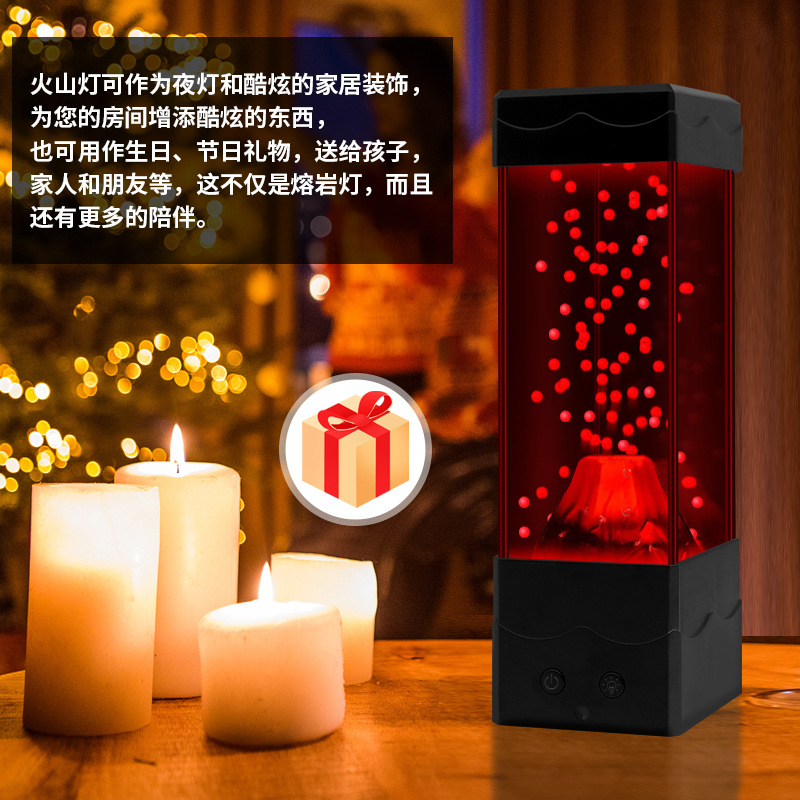 LED Lava Volcano Light Home De - đánh giá và giá Lava Lamp Desktop