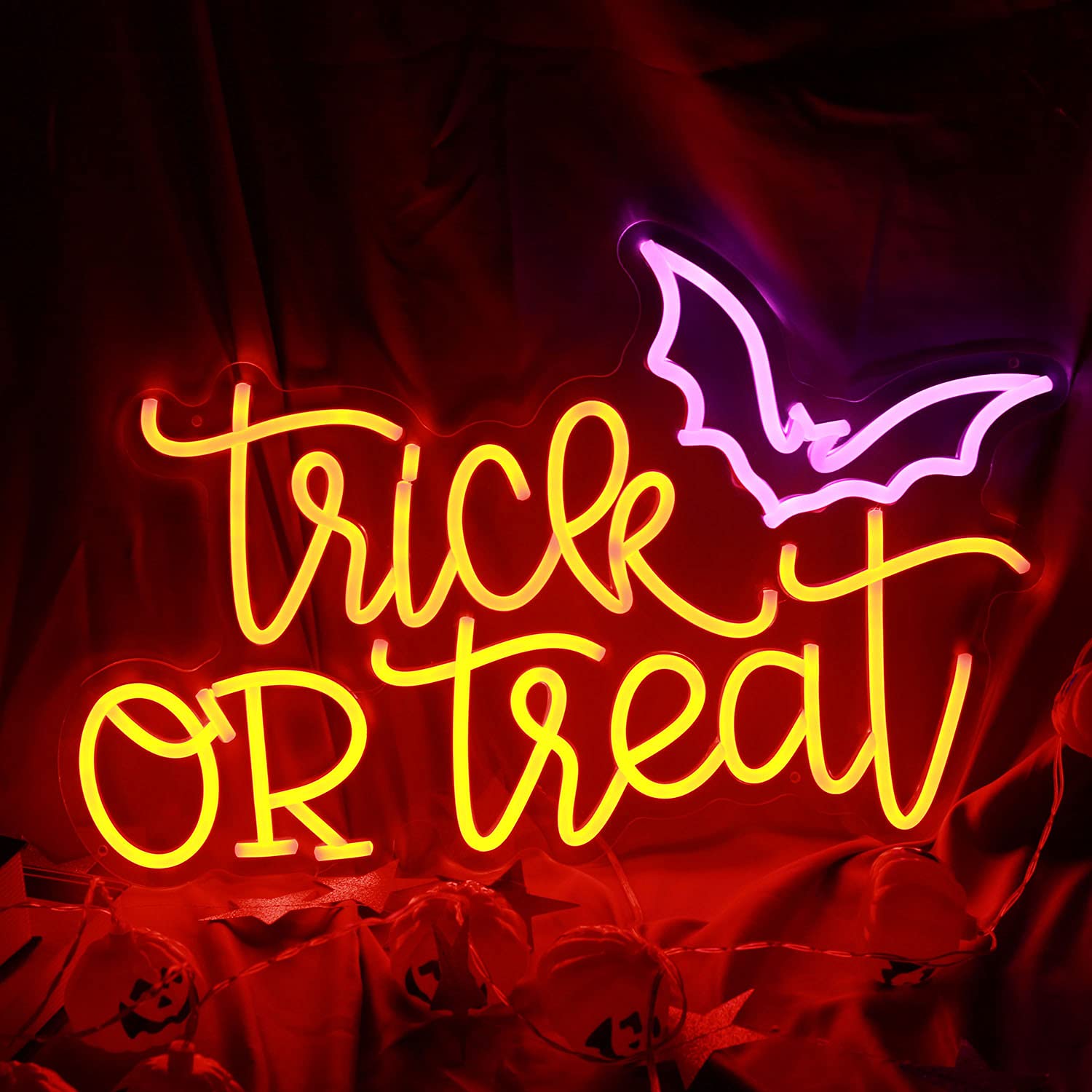Trick or Treat Neon Sign Light - đánh giá và giá Home Decor Lighting Tricks