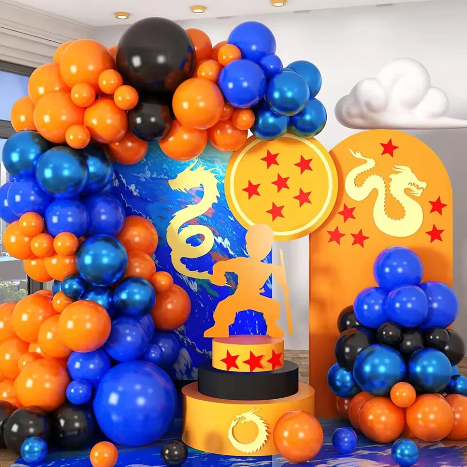 110pcs Orange Blue Latex Ballo - đánh giá và giá Orange Lighting Decor