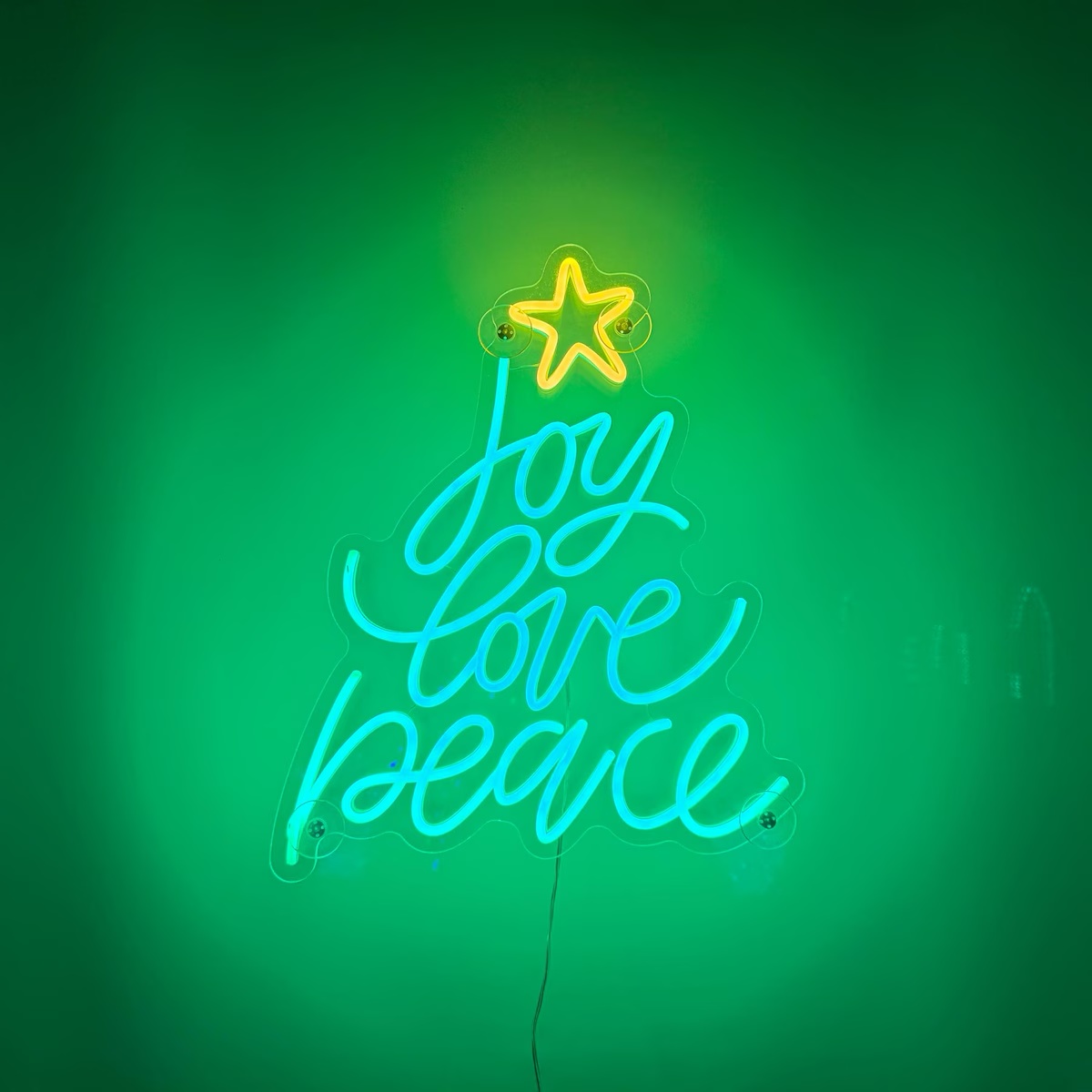 Joy Love Peace Neon Sign, Chri - đánh giá và giá Wall Decor Lighting Tree