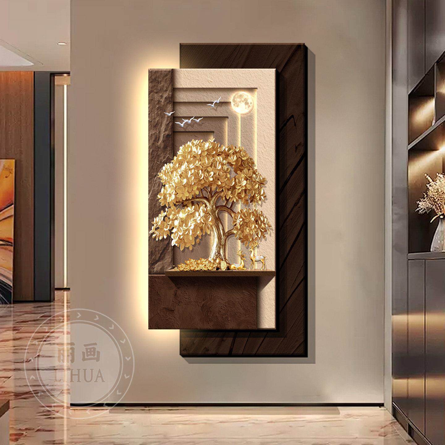 Decorative paintings at the en - đánh giá và giá Wall Decor Lighting Tree