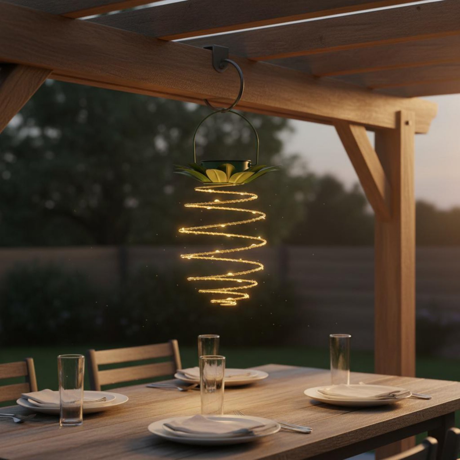 2 Pieces Solar Pineapple Lamp  - đánh giá và giá Lighting Design Decor