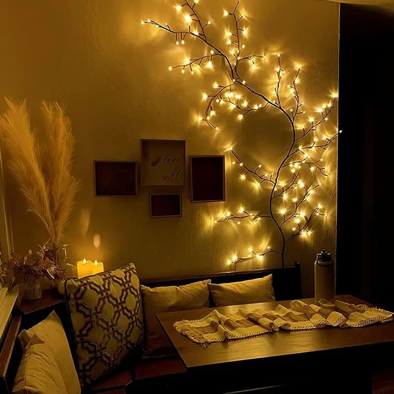 144 LEDs String Light Tree Bra - đánh giá và giá Wall Decor Lighting Tree