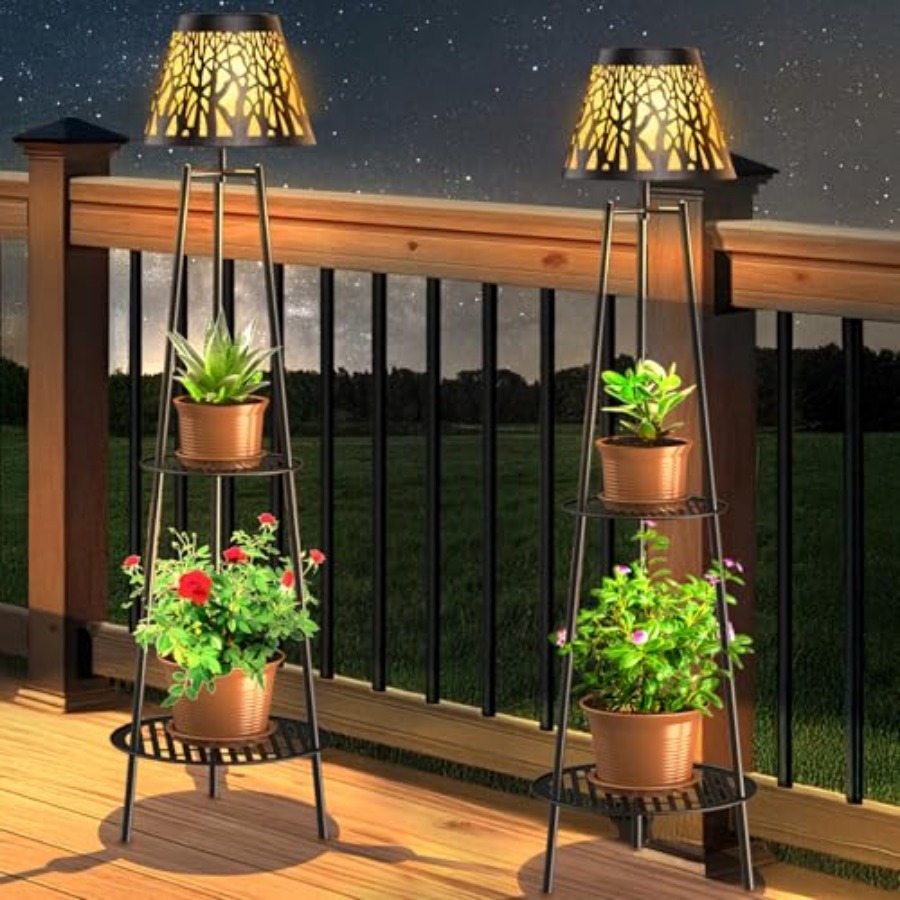 2 Pack Outdoor Solar Floor Lam - đánh giá và giá Lighting Decoration Outdoor