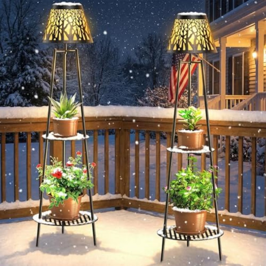2 Pack Outdoor Solar Floor Lam - đánh giá và giá Lighting Decoration Outdoor