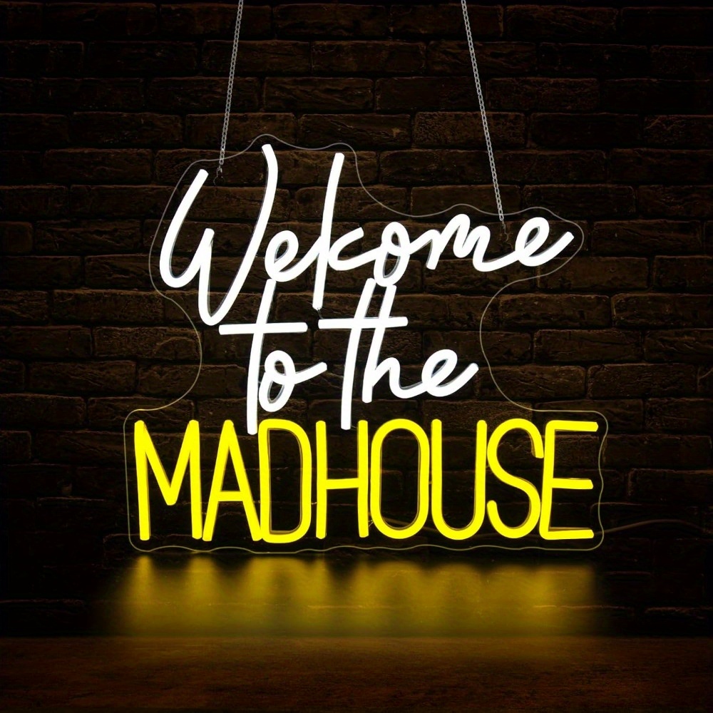 Welcome To The Madhouse Neon S - đánh giá và giá Lighting Decoration Ideas For Home