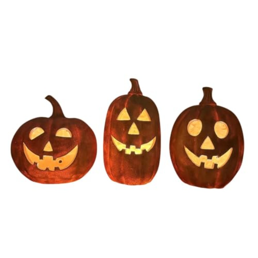 3-Piece Spooky Lighted LED Jac - đánh giá và giá Orange Lighting Decor