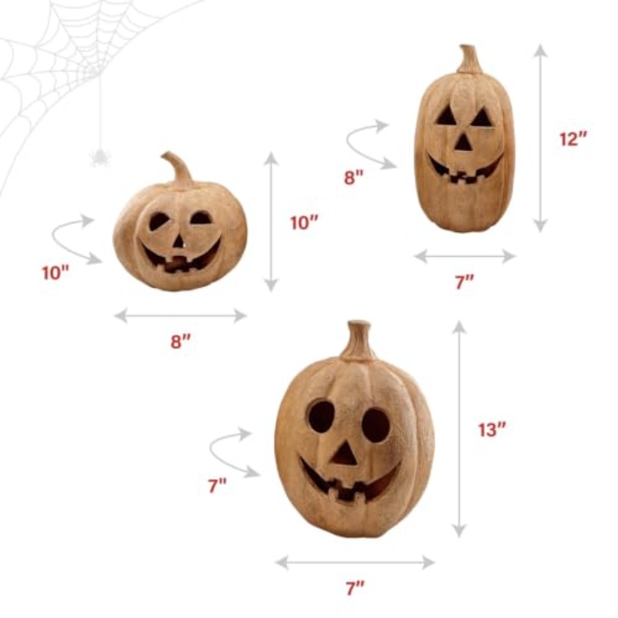 3-Piece Spooky Lighted LED Jac - đánh giá và giá Orange Lighting Decor