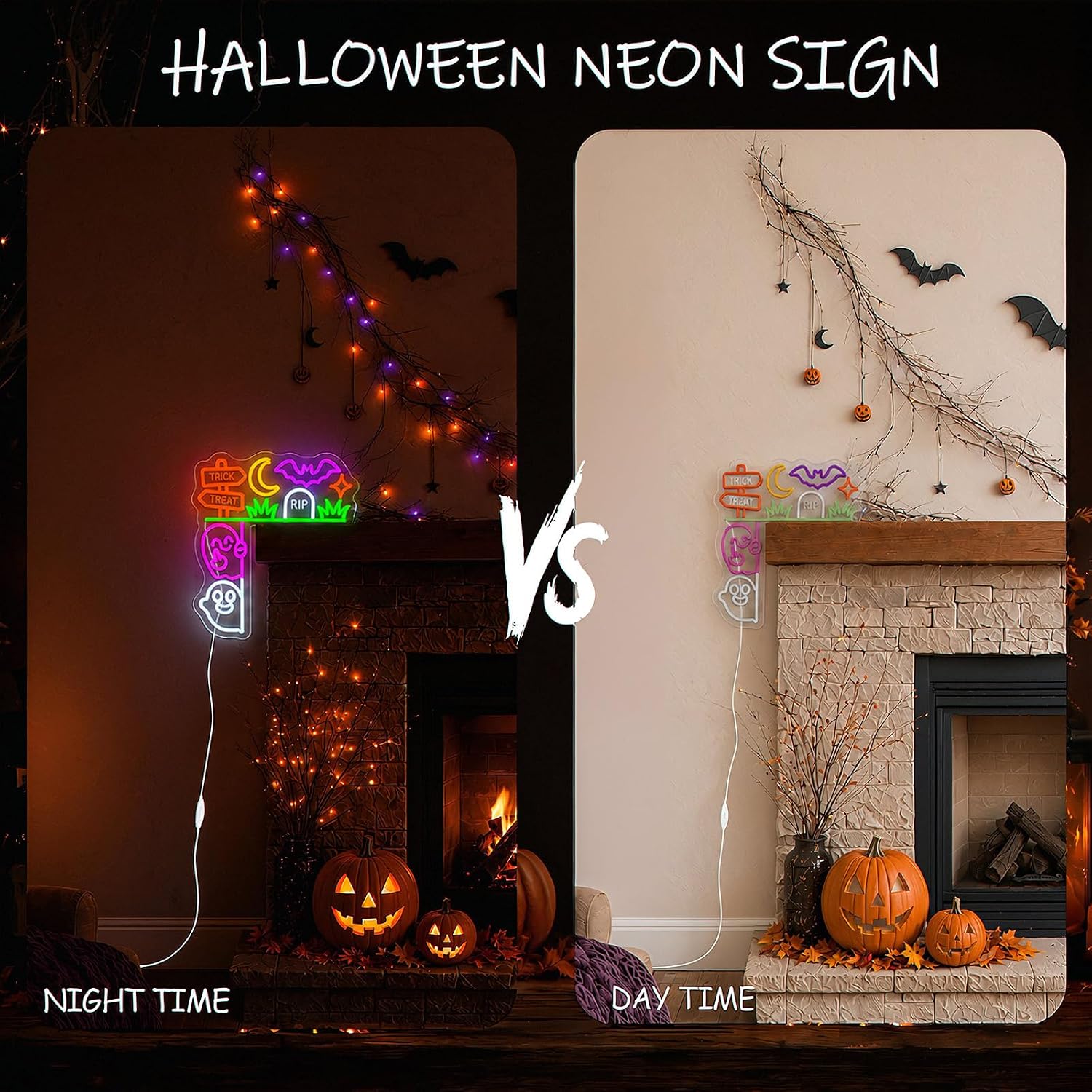Trick Or Treat Neon Sign USB P - đánh giá và giá Home Decor Lighting Tricks