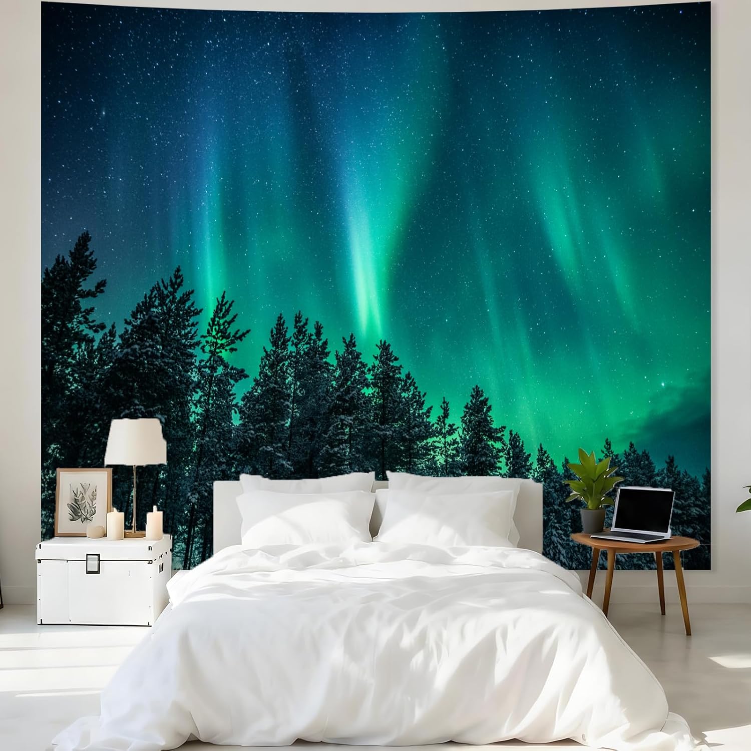 Large Northern Lights Tapestry - đánh giá và giá Wall Decor Lighting Tree