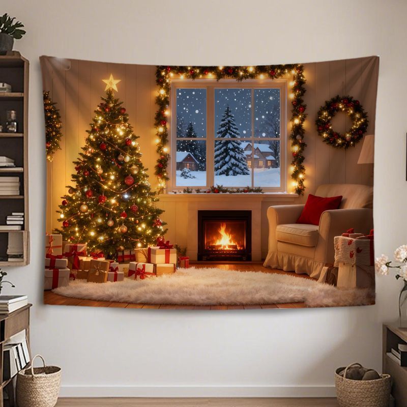 VIKAMA Wall Tapestry Christmas - đánh giá và giá Wall Decor Lighting Tree