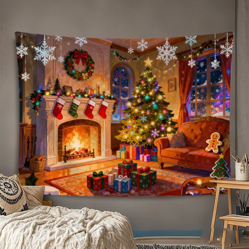VIKAMA Wall Tapestry Christmas - đánh giá và giá Wall Decor Lighting Tree