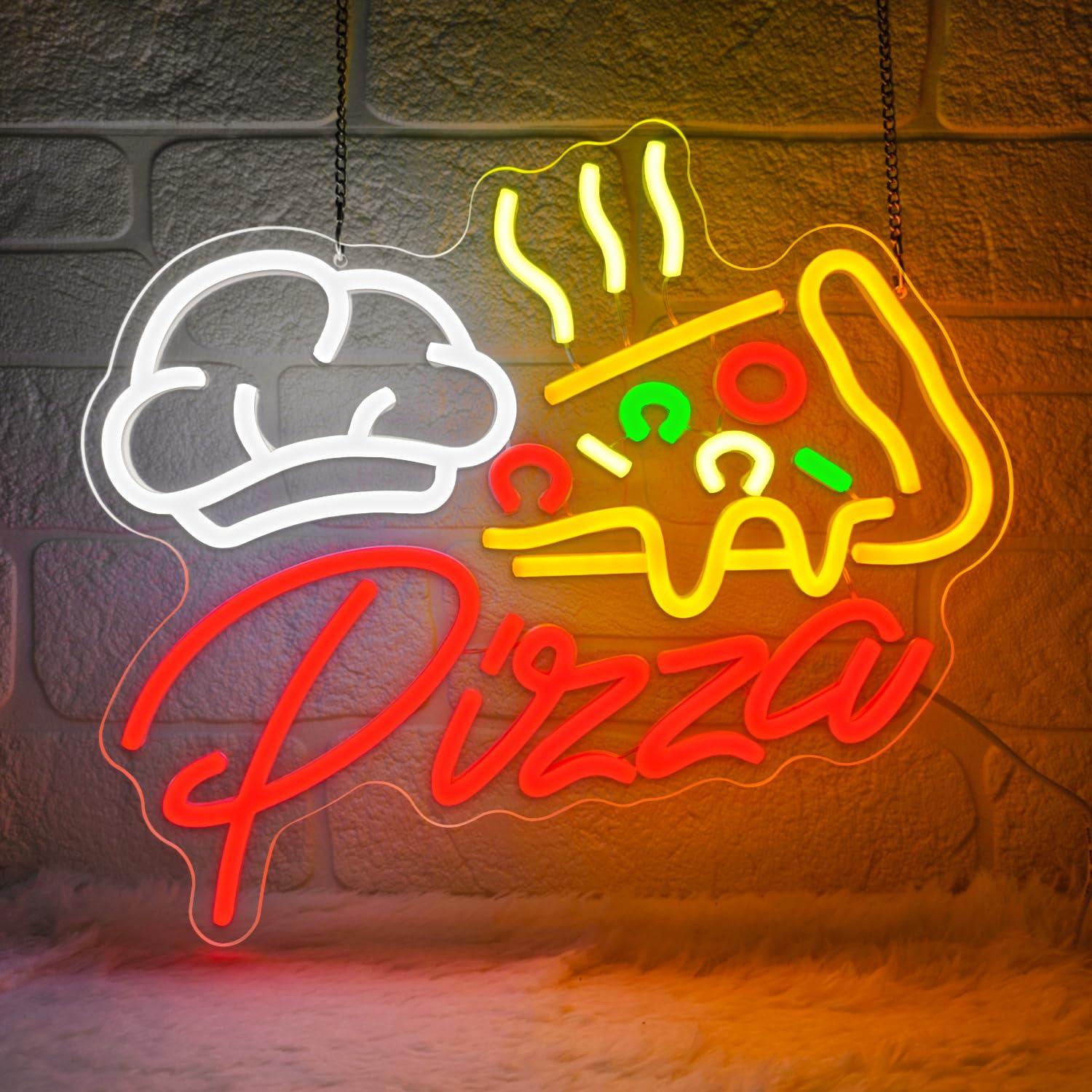 Pizza Neon Sign Colorful Pizza - đánh giá và giá Restaurant Lighting Decoration